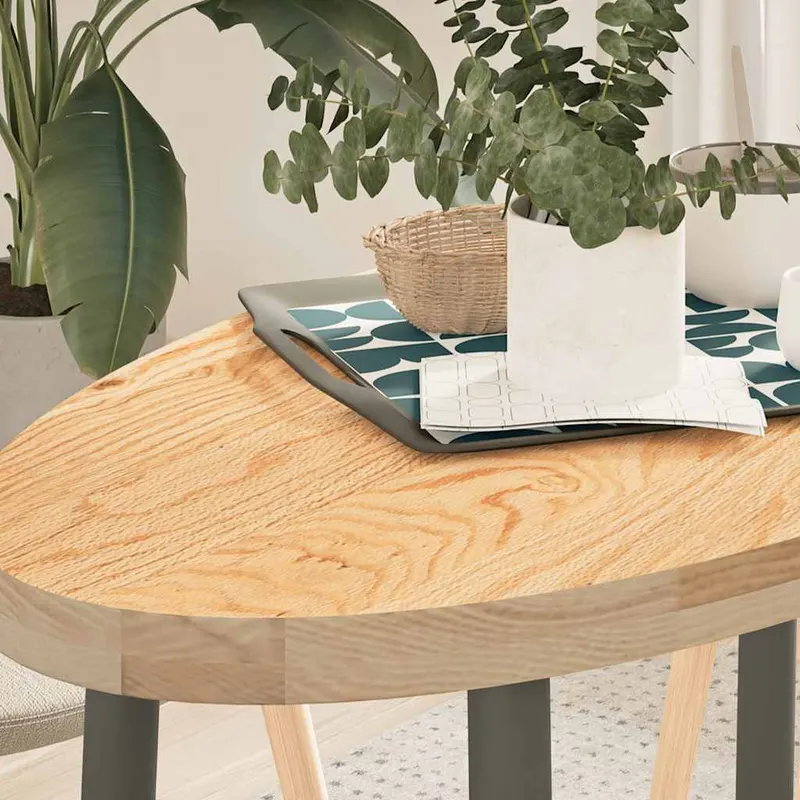 blat de masa 100x50x4 cm lemn masiv de stejar oval