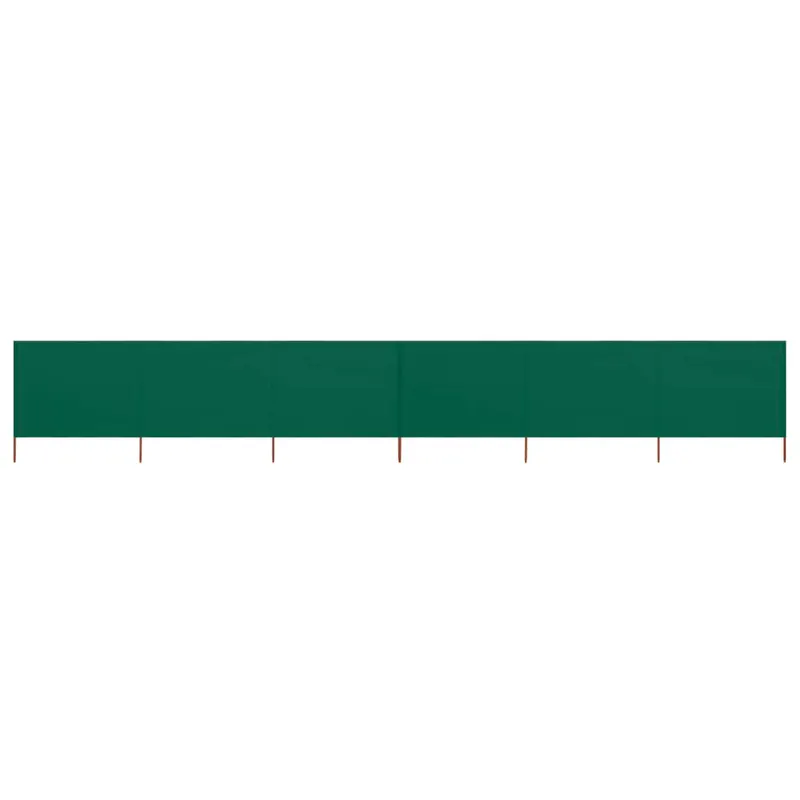 paravan anti-vant cu 6 panouri, verde, 800 x 160 cm, textil