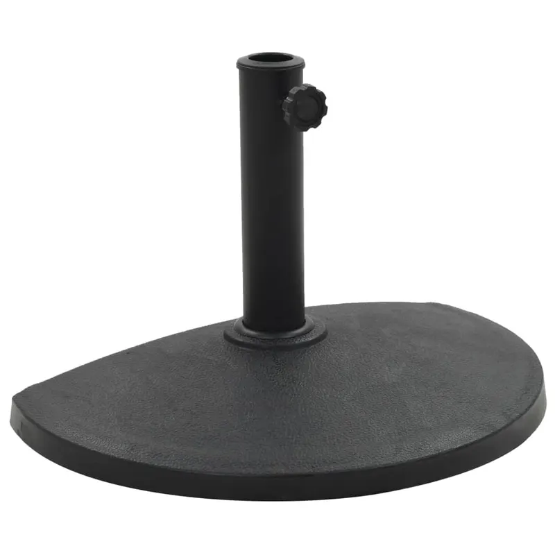 suport umbrela de soare, negru, 9 kg, polirasina, semi-rotund