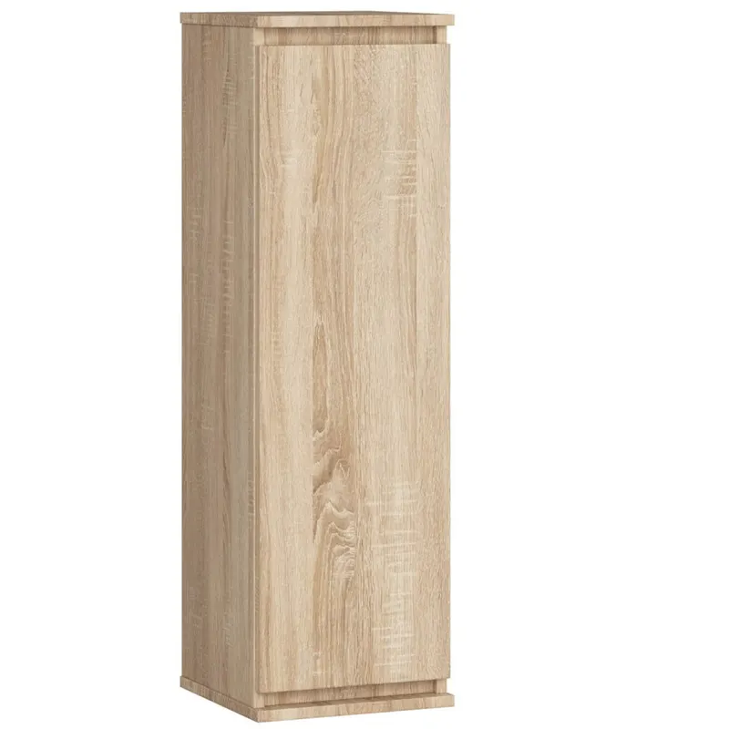 Dulap suspendat pal usa 3 rafturi interioare, 30x30x99 cm, design natural, stejar sonoma