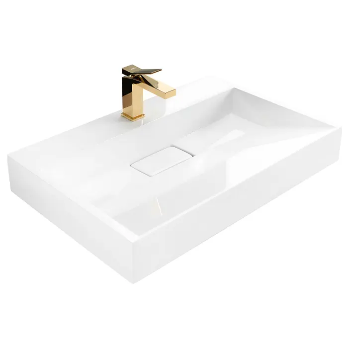 Lavoar cu montare pe blat 70 cm, alb, Rea Goya