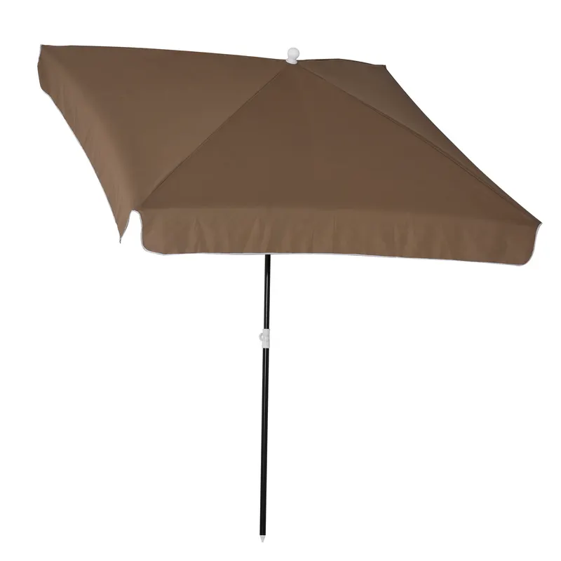 Outsunny Umbrelă Pătrată Externă, Protecție UV, 200x200cm, Design Modern, Cafea