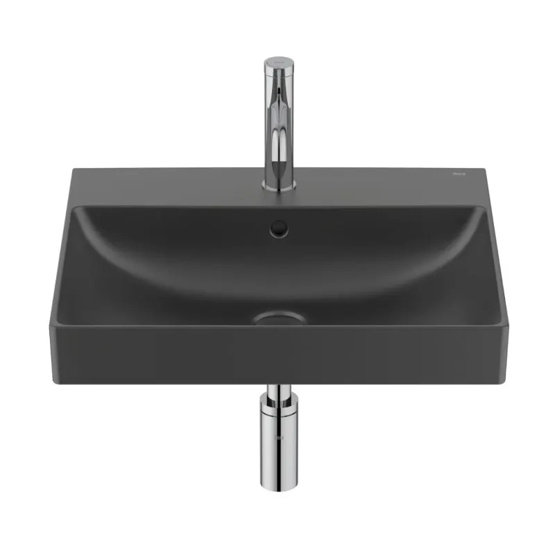 Lavoar Roca A327685080, 550 mm, 460 mm, 160 mm, 1 cuve, 1 nr orificii baterie, pe perete, interior zona montaj, Negru