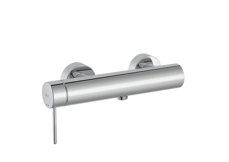 Baterie dus Roca A5A213FC00, 0.6 bar, 102 mm, 280 mm, 2 orificii instalare, 1 2 dimensiune racord furtun, Crom