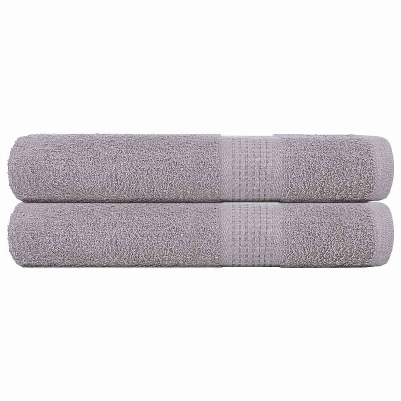 Prosoape de sauna, frogn, 2 buc., gri, 80x200 cm, 360 g/m2