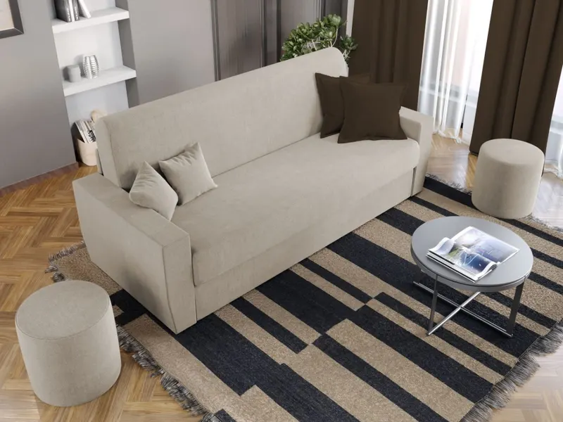 Canapea Extensibila Corsica Crem — imaginea 2