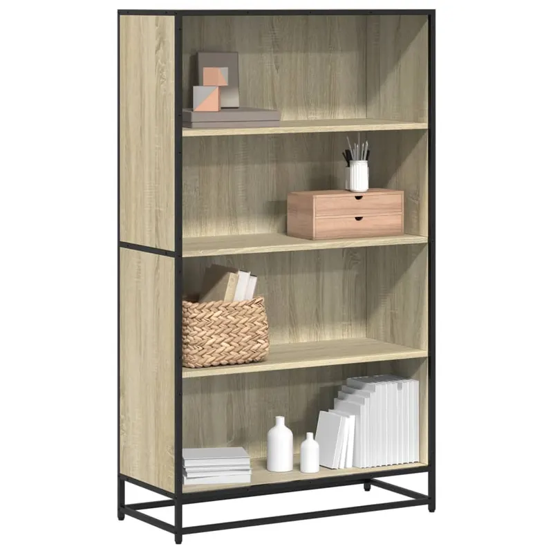 biblioteca, stejar sonoma, 80,5x35x139 cm, lemn prelucrat