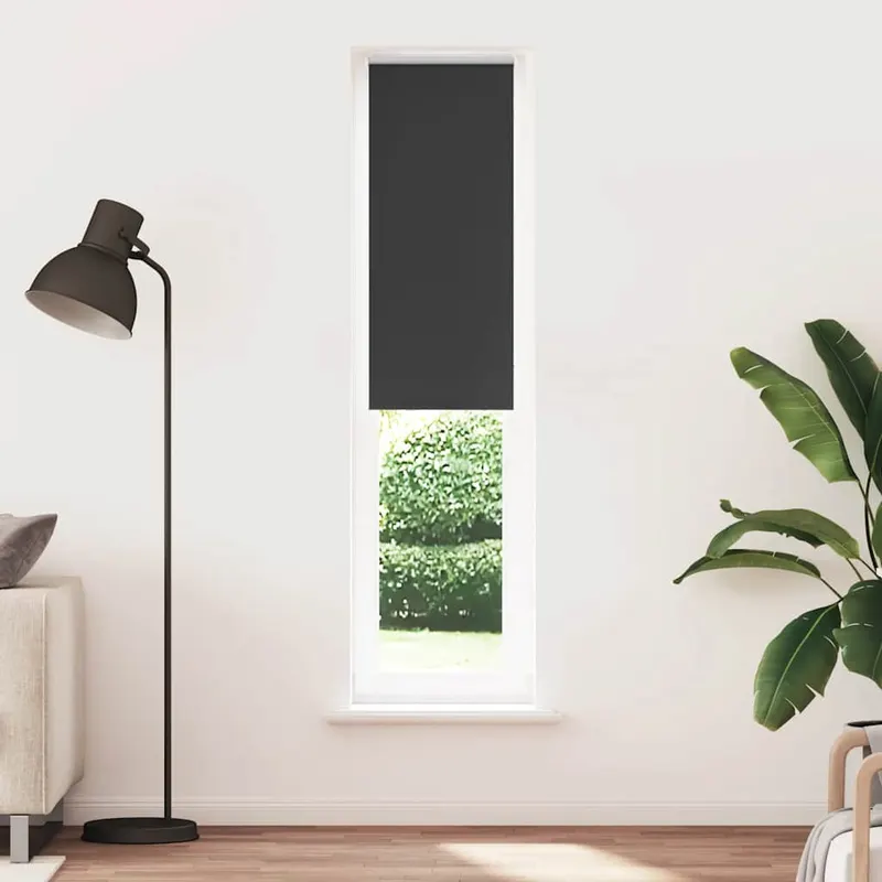 jaluza cu role opace negru 40x210 cm latime material 35,7 cm