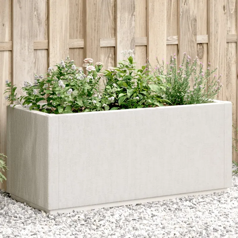 jardiniera de gradina, alb, 80x36x35 cm, pp