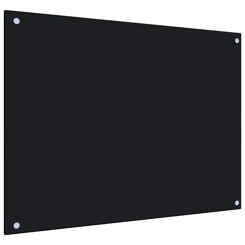 panou antistropi de bucatarie, negru 80x60 cm sticla securizata