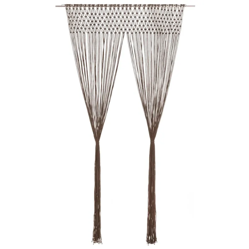 perdea macrame, gri taupe,140 x 240 cm, bumbac