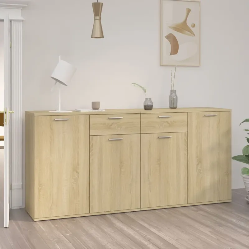 servanta, stejar sonoma, 160x36x75 cm, lemn prelucrat