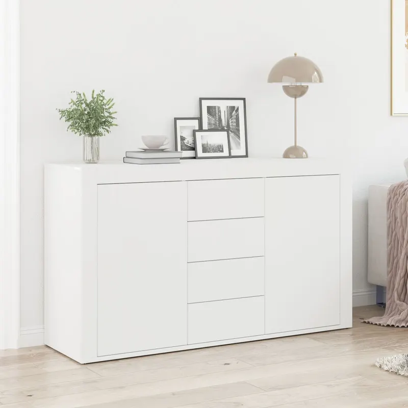 bufet alb alb lemn 120 x 36 x 69 cm depozitare bufet alb