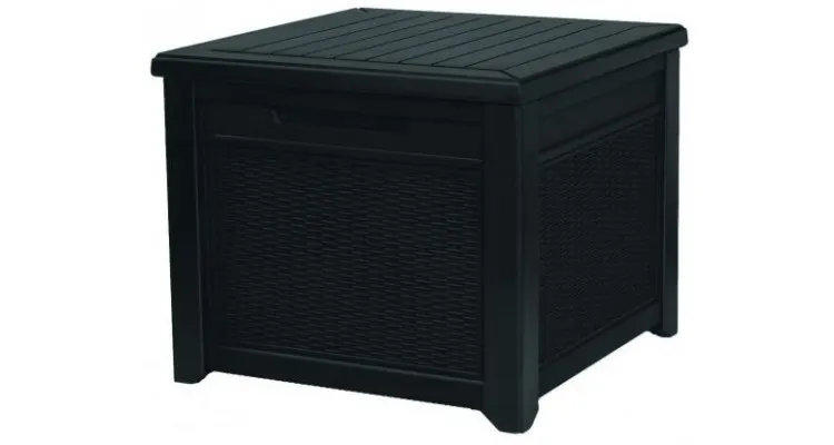 Cutie depozitare tip masuta, Cube rattan 208 L, grafit