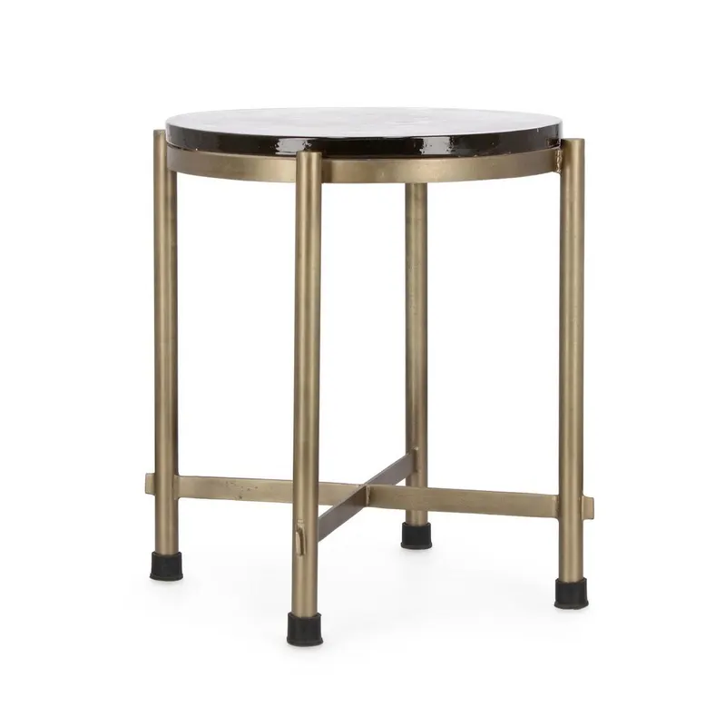 Masuta de cafea ZAYLA ROUND BRASS Ø42 x 50 CM