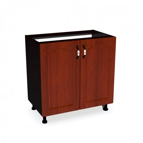 Corp inferior cu 2 usi 80 cm Zebra, wENGE/MDF Cedru Mustata, fara blat 80 x 82 x 50