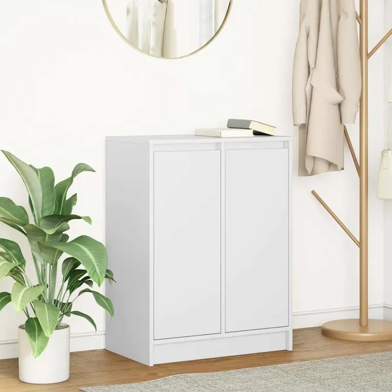 bufeta alba 57x34x76 cm din lemn prelucrat