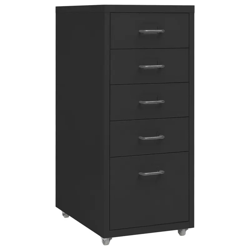 fiset mobil, negru, 28x41x69 cm, metal