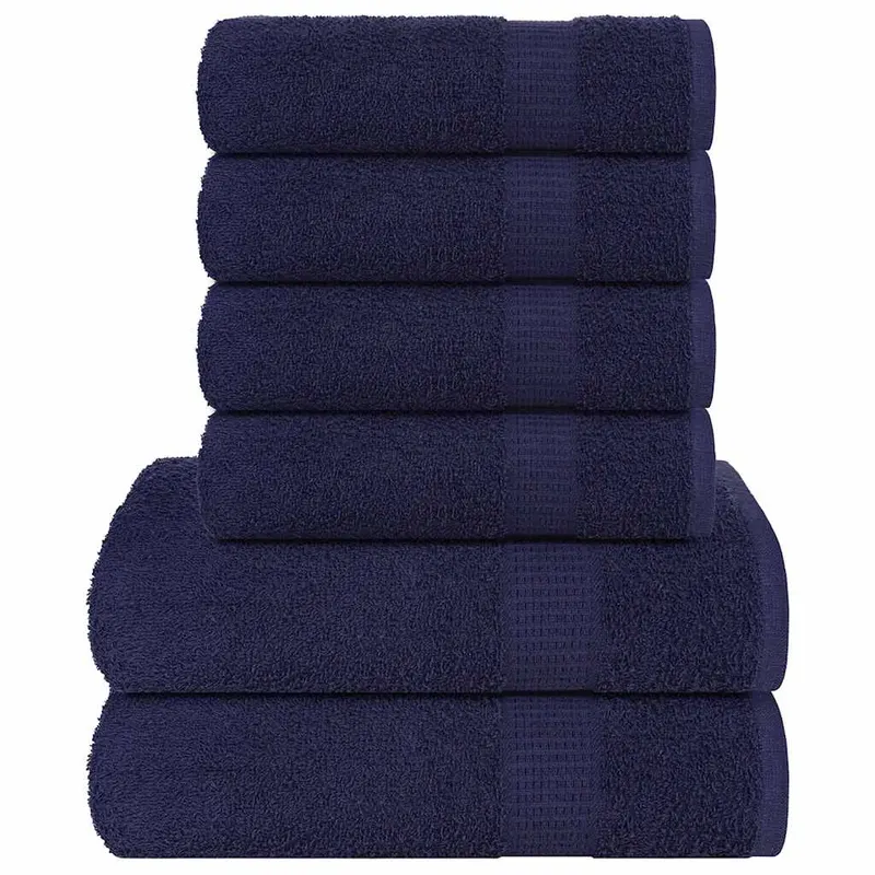 set prosoape 6 piese bleumarin 360 g/m2 100% bumbac