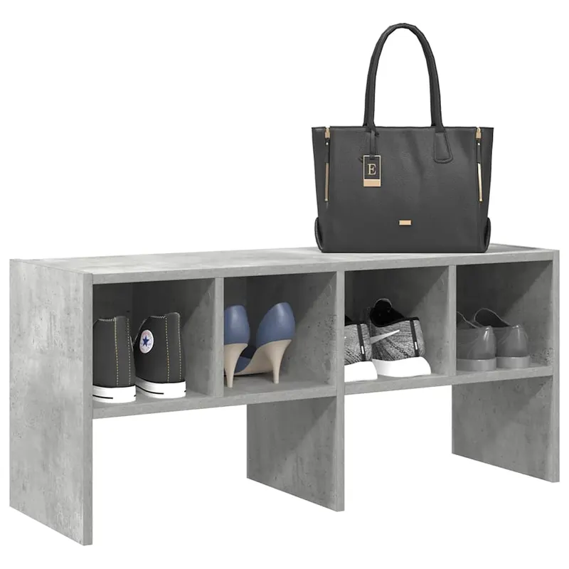 suport pantofi stivuibil beton gri 89,5x30x40 cm