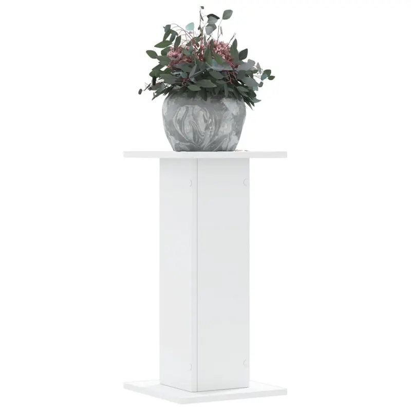 suporturi de plante, 2 buc., alb, 30x30x60 cm, lemn prelucrat