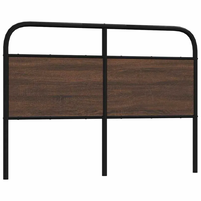tablie de pat, stejar maro, 135 cm, lemn prelucrat si otel
