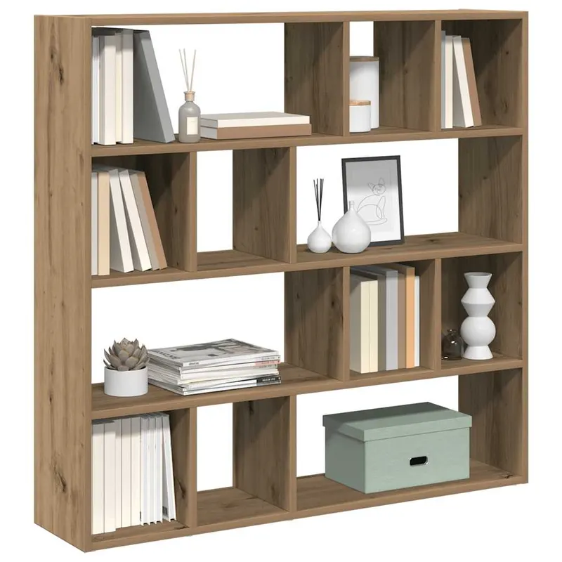 biblioteca/separator de camera, stejar artizanal, 105x24x102 cm
