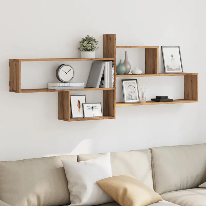 raft de perete stejar artizanal 167,5x18x68 cm lemn prelucrat