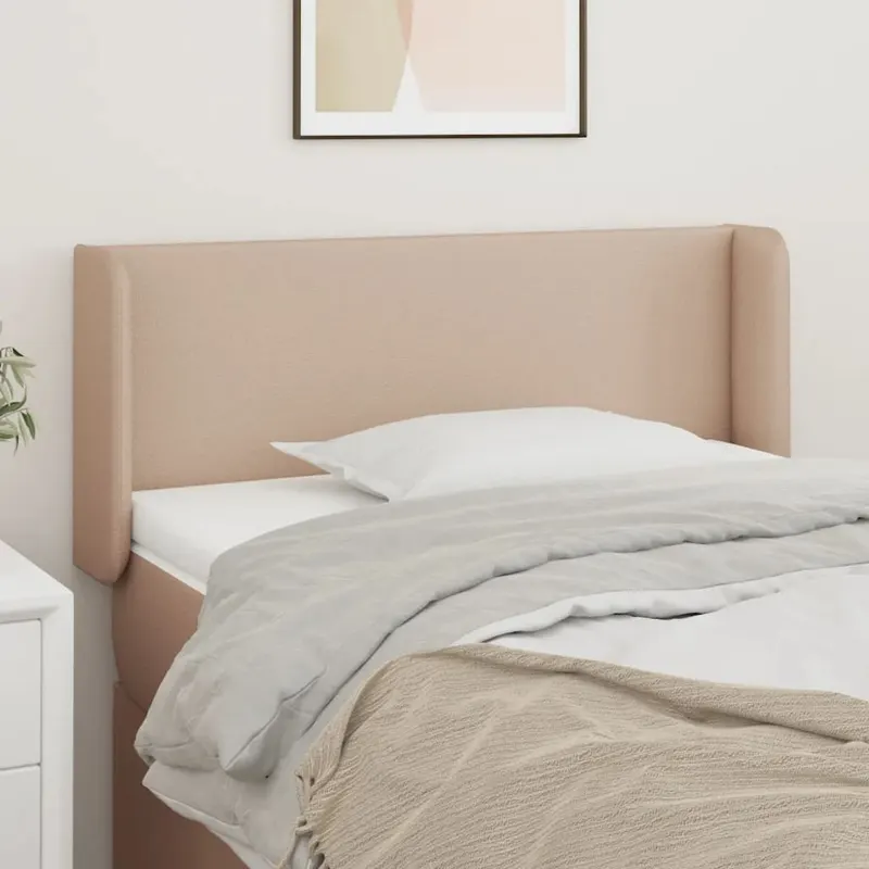 tablie pat cu aripioare cappuccino 83x16x78/88 cm piele eco