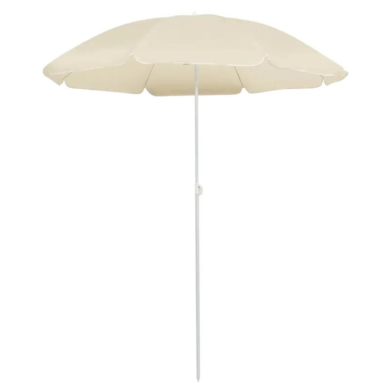 umbrela de soare de gradina, stalp din otel, nisipiu, 180 cm