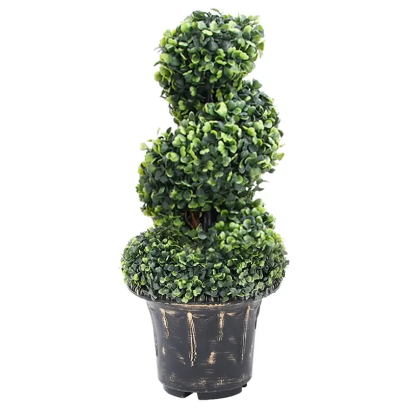 planta artificiala de cimisir cu ghiveci, verde, 59 cm, spirala