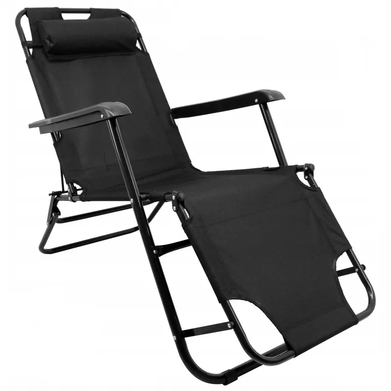 Sezlong pliabil Relax Zero Gravity, 80x60x153cm, Negru
