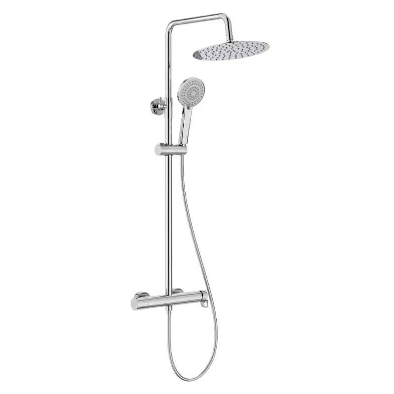 Sistem de dus Roca A5A9A6EC00, 250 mm, 1 bar, 100 mm, 1.5 m, 970 mm, 340 mm, 1 functii palarie dus, Crom