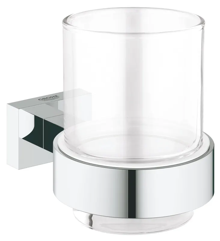 Pahar baie Grohe 40755001, 107 mm, 95 mm, 1 orificii instalare, 140 volum ml, pe perete, metal, Crom