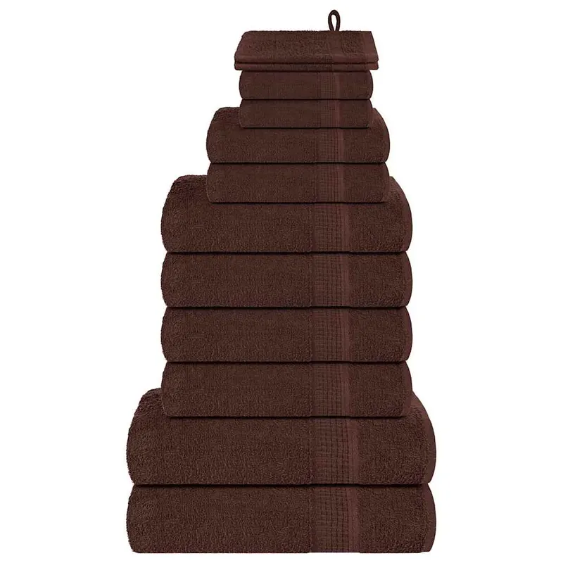 Set prosoape frogn 12 piese, maro, 360 g/m2