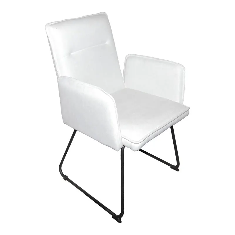 Fotoliu Essential din tesatura bej de metal, negru, 55x59x89 cm - Negru