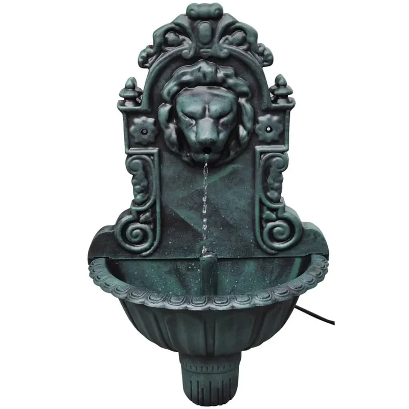 fantana de perete cu design cap de leu