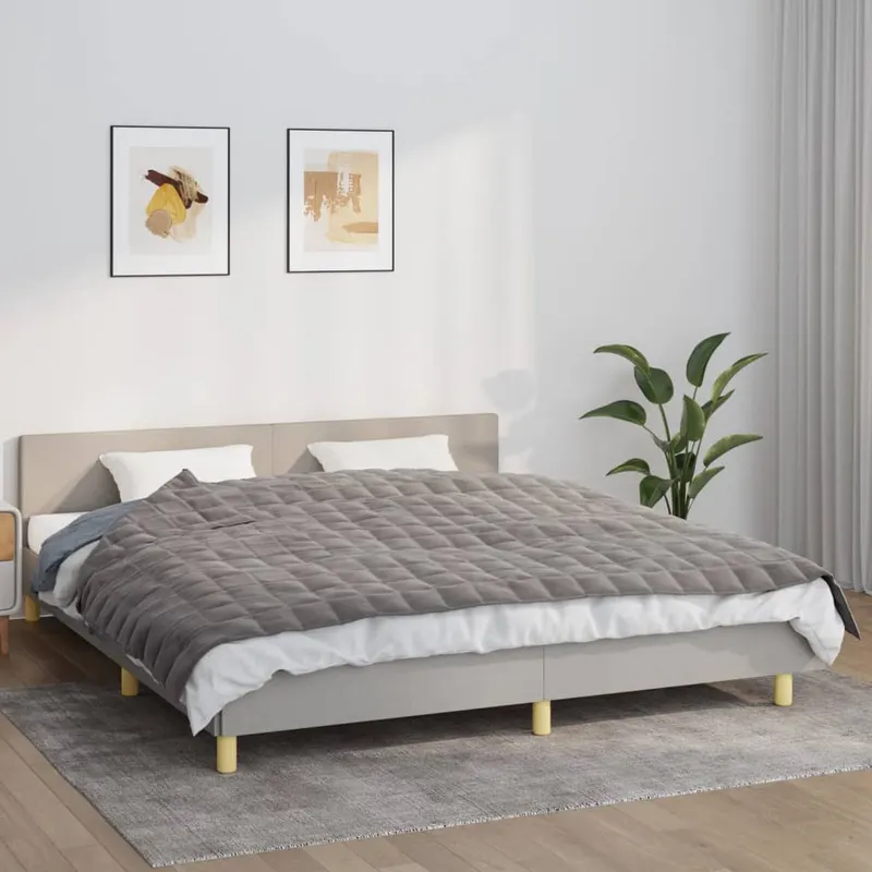 patura cu greutati, gri, 155x220 cm, 7 kg, material textil