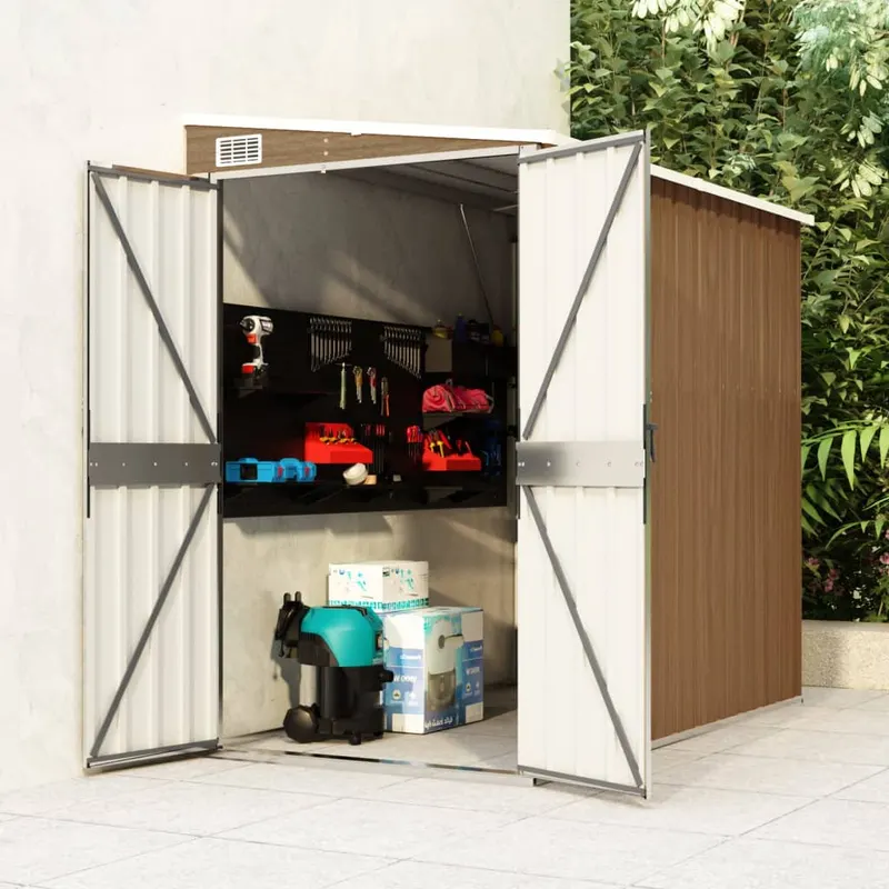 sopron gradina/montaj perete maro 118x194x178cm otel galvanizat
