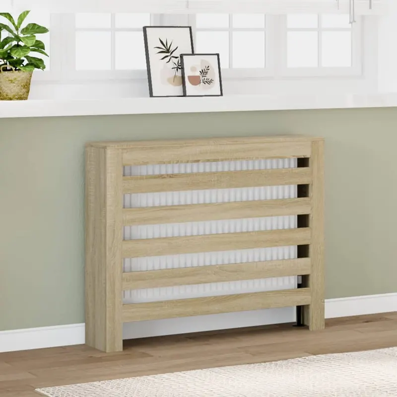 masca pentru calorifer stejar sonoma 104x20x82cm lemn prelucrat
