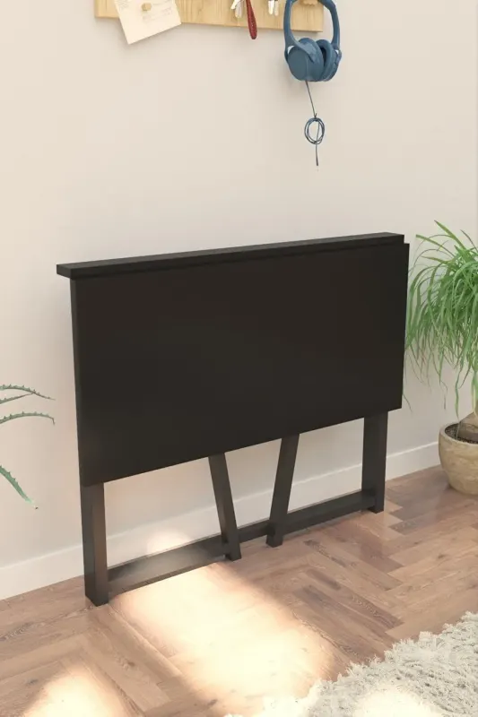 Birou pliabil cu cadru metalic Util 80 x 50 x 75 cm,negru