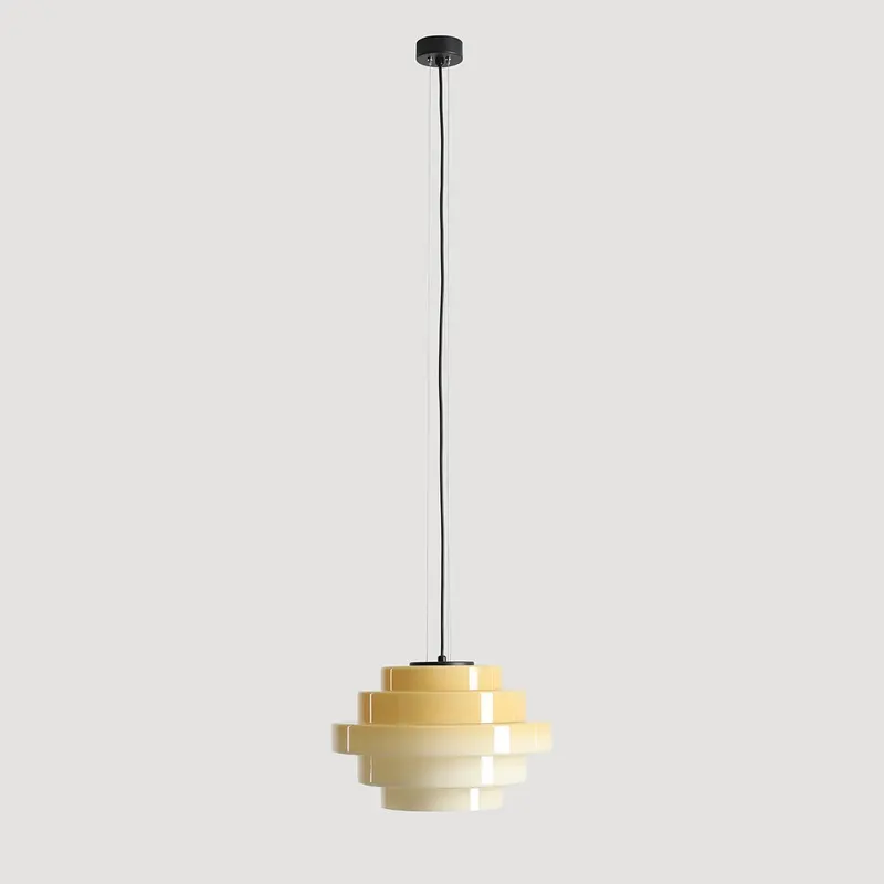 Lampa suspendata LINNEA - Nucă / Ø36 cm