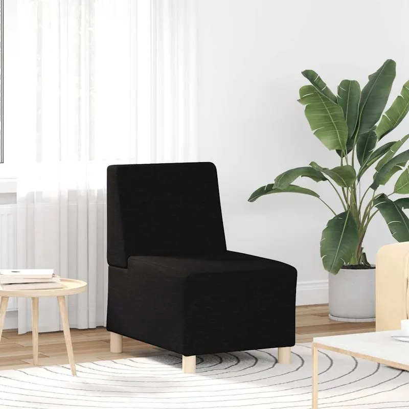fotoliu canapea, negru, 55 cm, material textil