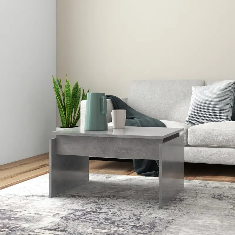 masuta de cafea, gri beton, 68x50x38 cm, lemn prelucrat