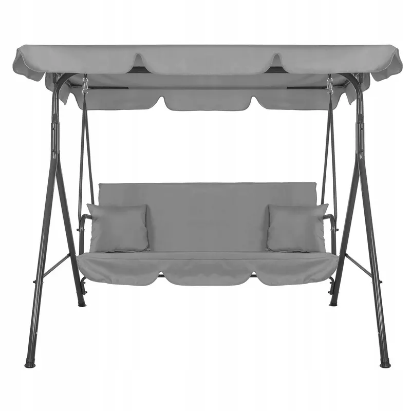 Leagan Balansoar Luna GS13S cu Pernite pentru Terasa sau Gradina, 3 locuri, 220kg, gri