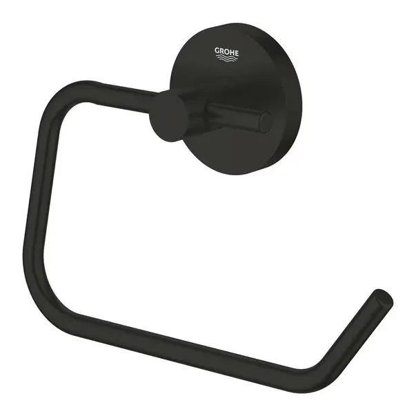 Suport hartie igienica Grohe 1024722430, 119 mm, 167 mm, 1 role hartie, 2 orificii instalare, pivotanta, Negru