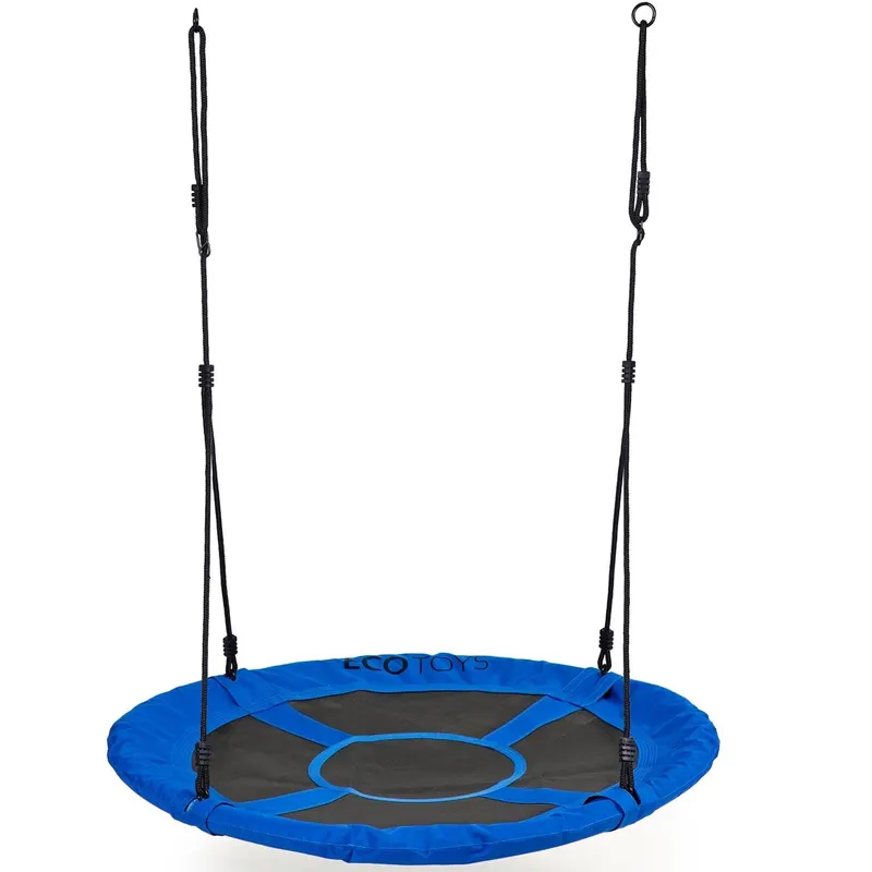 Leagan gradina tip cuib, diametru 100 cm, reglabil pe inaltime, maxim 150 kg, albastru