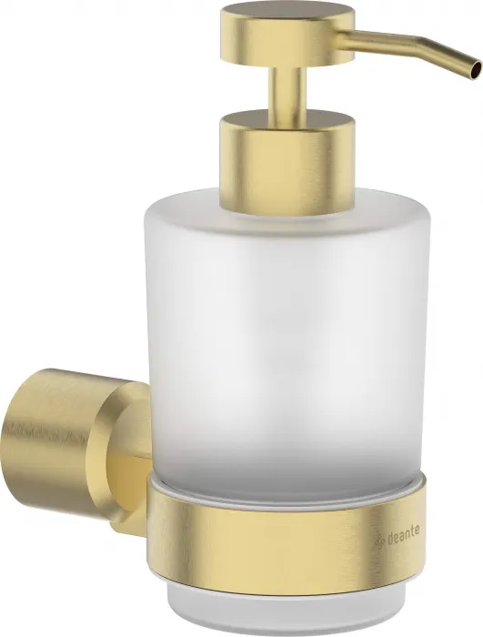 Dozator de sapun, 200 ml, auriu, montare pe perete, Deante Arnika