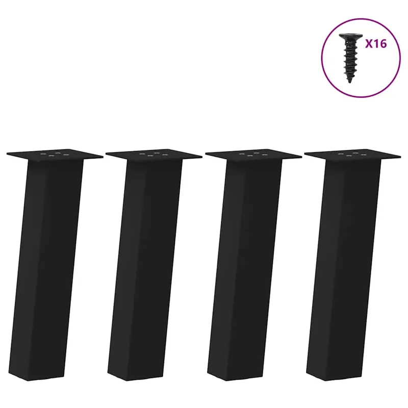 picioare masuta de cafea 4 buc negru 42 cm otel
