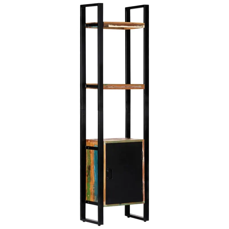 biblioteca, 45 x 30 x 171 cm, lemn masiv reciclat
